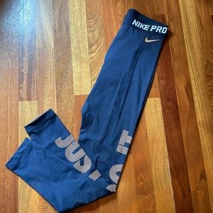 Nike Pro Blue Leggings